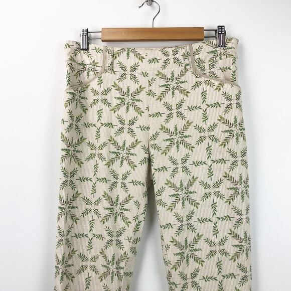 Anthropologie Cartonier 4 Womens Leaf Print Charlie Trouser Pant - Picture 2 of 7
